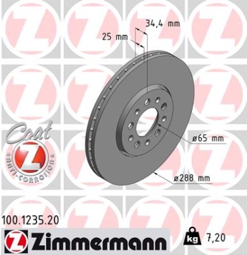 Zimmermann Brake Disc for SEAT CORDOBA (6L2) front