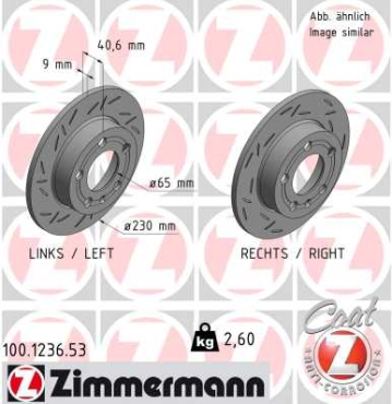 Zimmermann Brake Disc for SKODA FABIA I Stufenheck (6Y3) rear