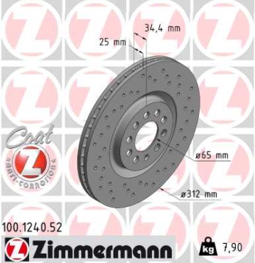 Zimmermann Sport Brake Disc for VW NEW BEETLE (9C1, 1C1) front
