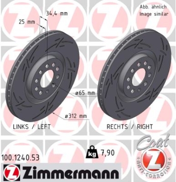 Zimmermann Sport Brake Disc for SEAT IBIZA III (6L1) front