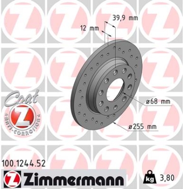 Zimmermann Sport Brake Disc for SEAT EXEO (3R2) rear