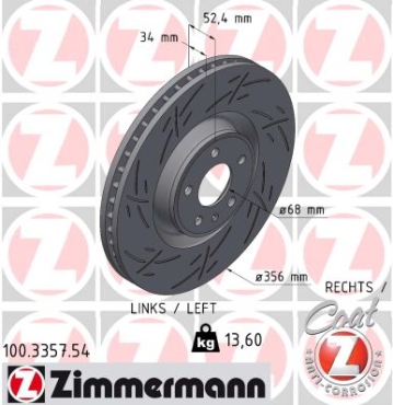 Zimmermann Sport Brake Disc for AUDI A6 C7 (4G2, 4GC) front left