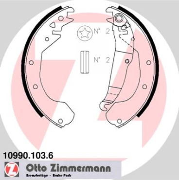 Zimmermann Brake Shoe Set for OPEL KADETT D Caravan (35_, 36_, 45_, 46_) rear