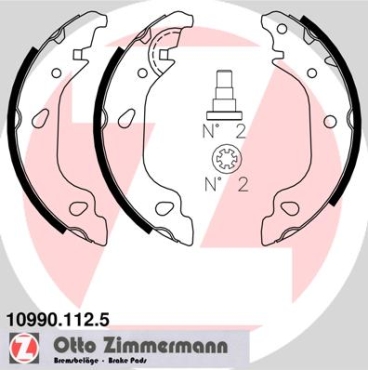 Zimmermann Brake Shoe Set for FIAT PUNTO (188_) rear