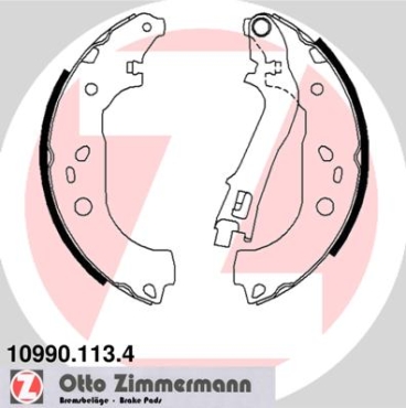 Zimmermann Brake Shoe Set for OPEL COMBO Combi / Tour (X12) rear