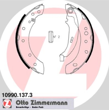 Zimmermann Bremsbackensatz für RENAULT CLIO II Kasten (SB0/1/2_) hinten / Feststellbremse
