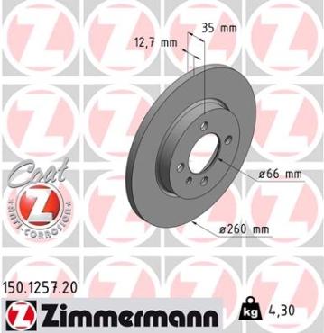 Zimmermann Brake Disc for BMW 3 (E30) front