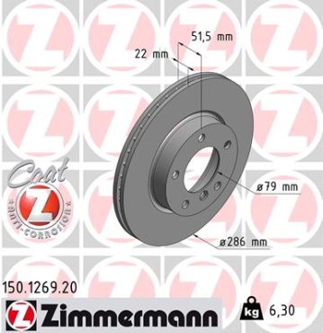 Zimmermann Brake Disc for BMW 3 Coupe (E36) front