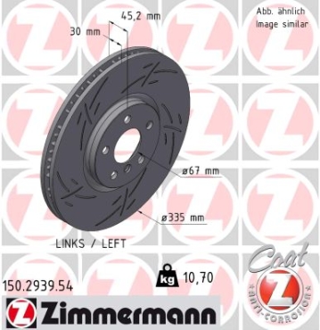 Zimmermann Sportbremsscheibe Black Z für MINI MINI (F56) vorne links