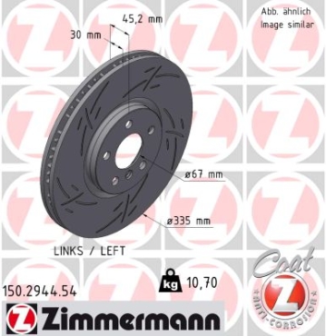 Zimmermann Sportbremsscheibe Black Z für MINI MINI (F56) vorne links