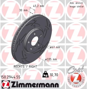 Zimmermann Sportbremsscheibe Black Z für MINI MINI (F56) vorne rechts