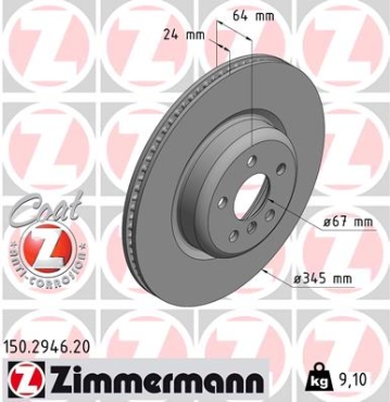 Zimmermann Brake Disc for BMW 3 (G20) rear