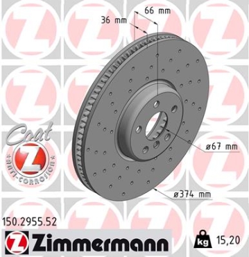 Zimmermann Sport Brake Disc for BMW 8 Coupe (G15, F92) front right