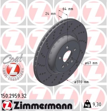 Zimmermann Brake Disc for BMW 7 (G11, G12) rear left