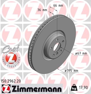 Zimmermann Brake Disc for ROLLS-ROYCE CULLINAN (RR31) front left