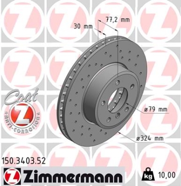 Zimmermann Sport Brake Disc for BMW 6 Cabriolet (E64) front