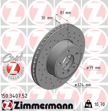 Zimmermann Sportbremsscheibe Sport Z für BMW 7 (E65, E66, E67) vorne