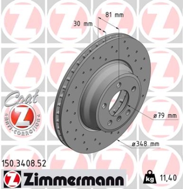 Zimmermann Sportbremsscheibe Sport Z für BMW 7 (E65, E66, E67) vorne