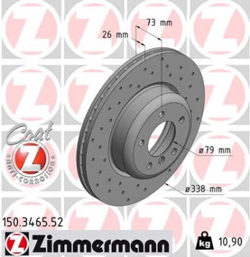 Zimmermann Sport Brake Disc for BMW 1 (E87) front