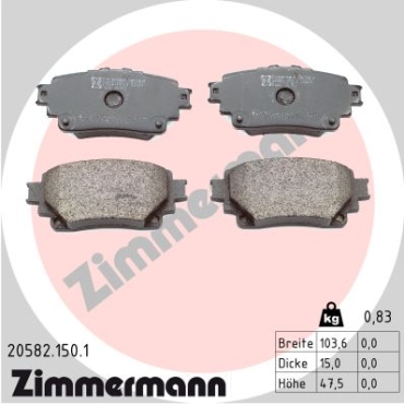 Zimmermann Brake pads for TOYOTA bZ4X (_EAM1_) rear