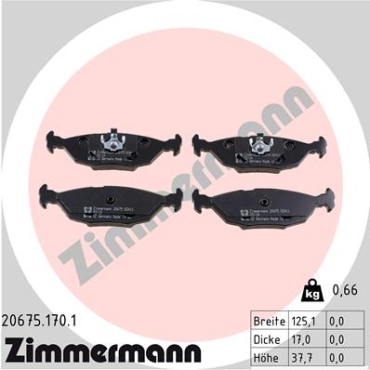 Zimmermann Brake pads for BMW 3 Touring (E30) rear