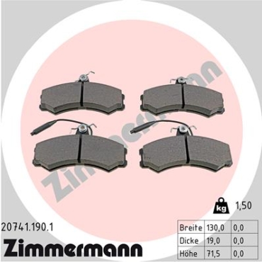 Zimmermann Brake pads for FIAT DUCATO Kasten (280_) front