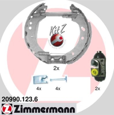 Zimmermann Brake Shoe Kit for FORD ESCORT '95 Express (AVL) rear