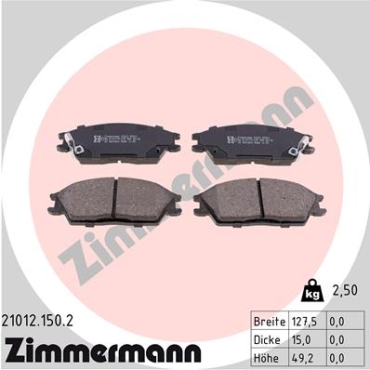 Zimmermann Brake pads for HYUNDAI ACCENT Stufenheck (X-3) front
