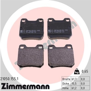 Zimmermann Brake pads for SAAB 900 II Coupe rear