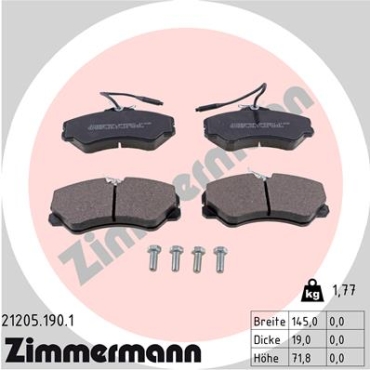 Zimmermann Brake pads for FIAT DUCATO Pritsche/Fahrgestell (290_) front
