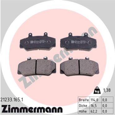 Zimmermann Brake pads for VOLVO 940 II (944) front