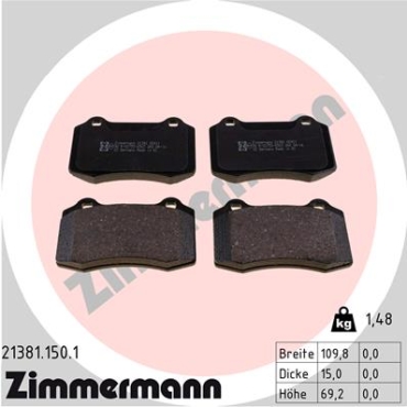 Zimmermann Brake pads for VOLVO S60 I (384) rear