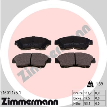 Zimmermann Brake pads for TOYOTA COROLLA Liftback (_E10_) front
