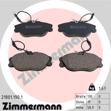 Zimmermann Brake pads for PEUGEOT 806 (221) front