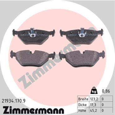 Zimmermann Bremsbeläge for BMW 3 Compact (E46) rear
