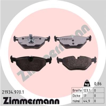 Zimmermann rd:z Brake pads for SAAB 9-5 (YS3E) rear