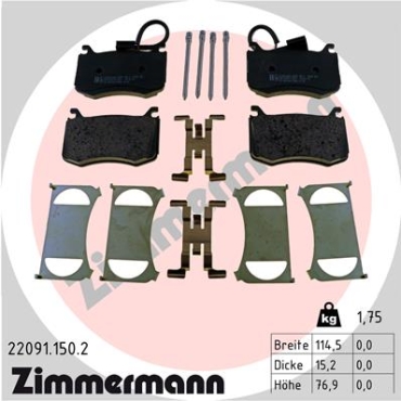 Zimmermann Brake pads for ALFA ROMEO GIULIA (952_) front