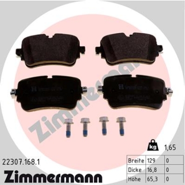 Zimmermann Brake pads for AUDI A8 (4N2, 4N8) rear