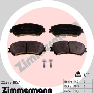 Zimmermann Brake pads for RENAULT ESPACE V (JR_) front