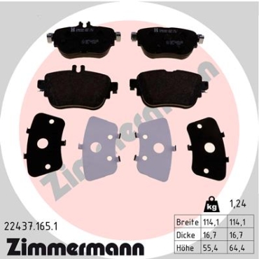 Zimmermann Brake pads for MERCEDES-BENZ E-KLASSE All-Terrain (S213) rear