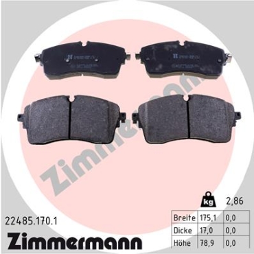 Zimmermann Brake pads for LAND ROVER DISCOVERY V (L462) front