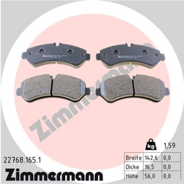 Zimmermann Brake pads for SUZUKI ACROSS (A5Z_) front
