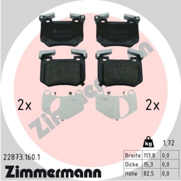Zimmermann Brake pads for GENESIS G70 (IK) rear