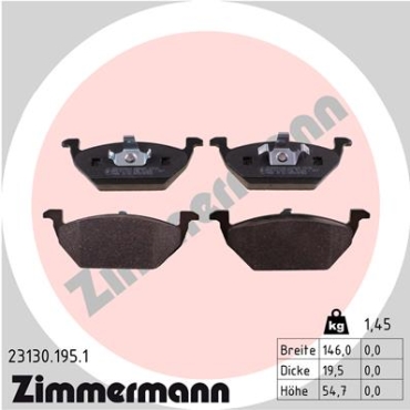 Zimmermann Brake pads for SKODA OCTAVIA I (1U2) front