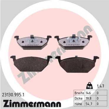 Zimmermann rd:z Brake pads for SKODA FABIA II Combi (545) front
