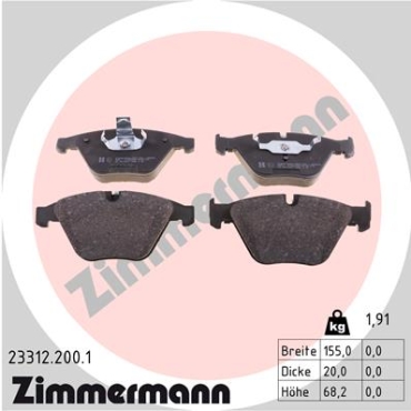 Zimmermann Brake pads for BMW 7 (E65, E66, E67) front