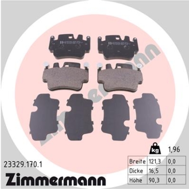 Zimmermann Brake pads for PORSCHE 911 Targa (996) front