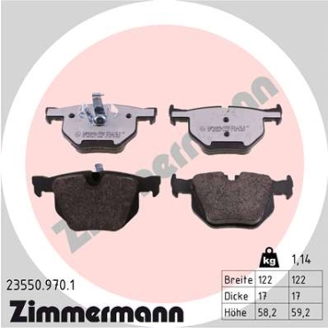 Zimmermann rd:z Brake pads for BMW X1 (E84) rear