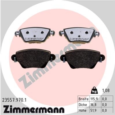 Zimmermann rd:z Brake pads for RENAULT KANGOO Rapid (FC0/1_) rear