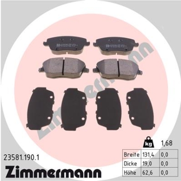 Zimmermann Brake pads for SKODA FABIA I Stufenheck (6Y3) front